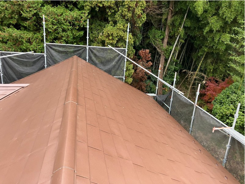 印西市の屋根カバー工法の施工後の様子
